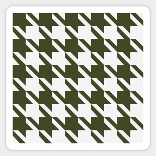 Green tea and Cream Houndstooth Sticker